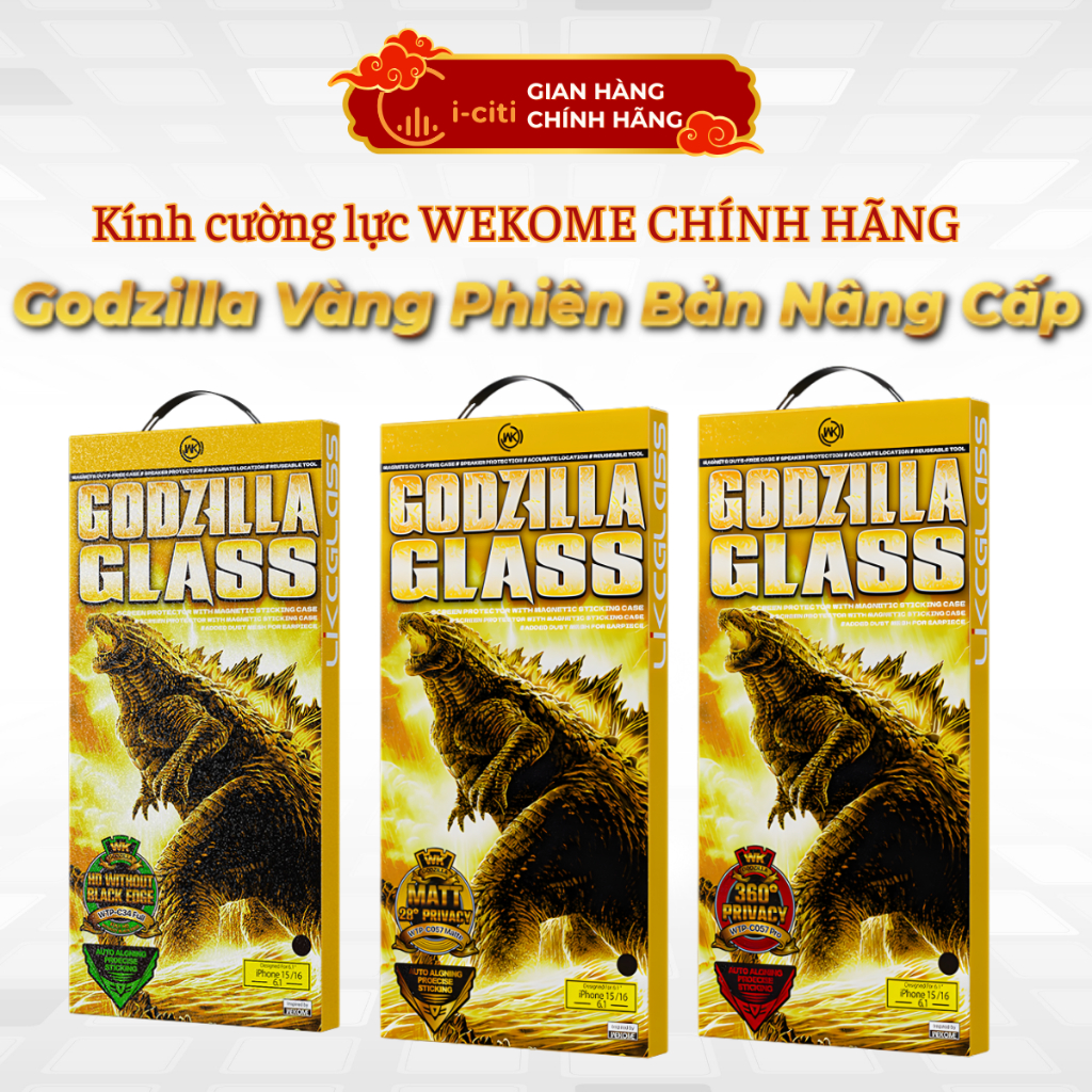 [HỎA TỐC] Kính Cường Lực Godzilla Vàng Phiên Bản Cao Cấp dành cho iPhone X đến iPhone 17